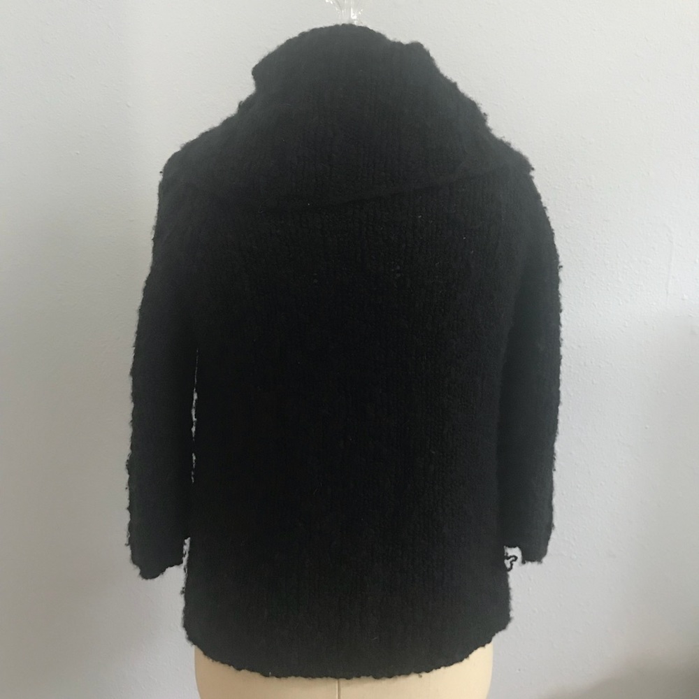 Juicy Couture Jacket Black Fuzzy Wool - Picture 2 of 8